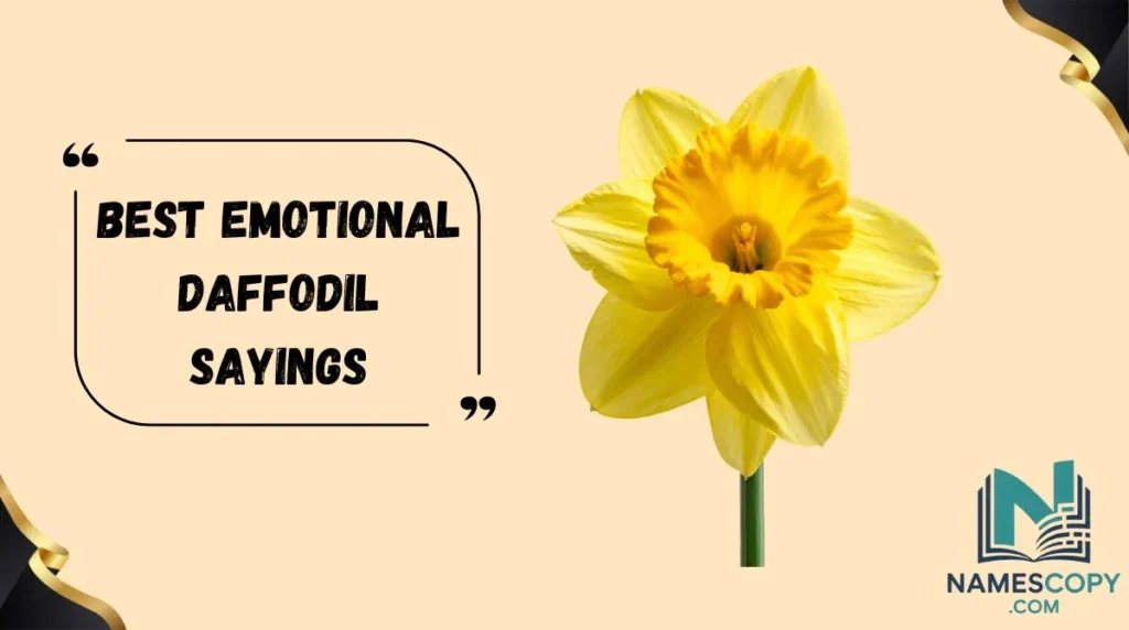 Best Emotional Daffodil Sayings
