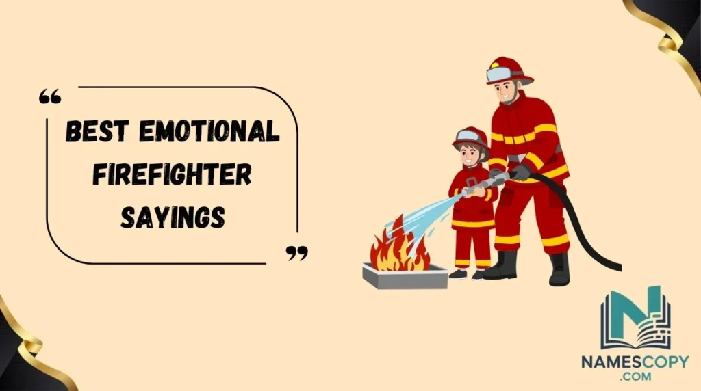 Best Emotional Firefighter Sayings