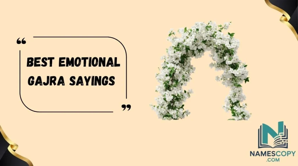 Best Emotional Gajra Sayings