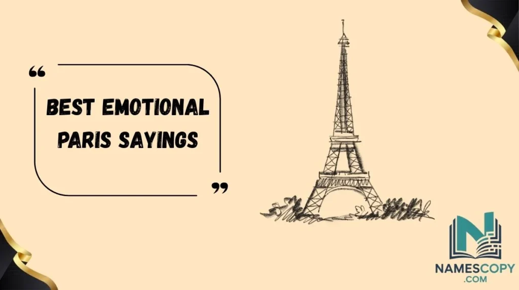 Best Emotional Paris Sayings