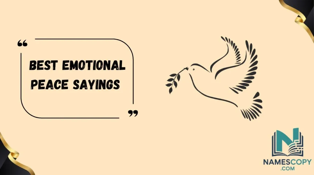 Best Emotional Peace Sayings 