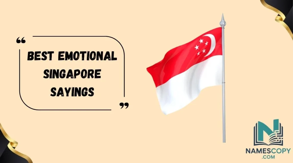Best Emotional Singapore Sayings