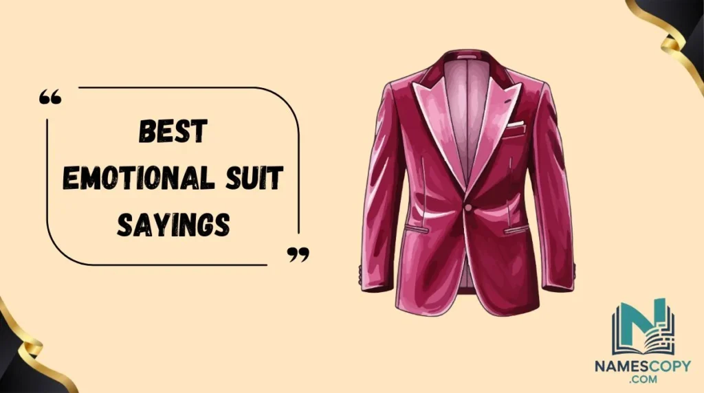Best Emotional Suit Sayings