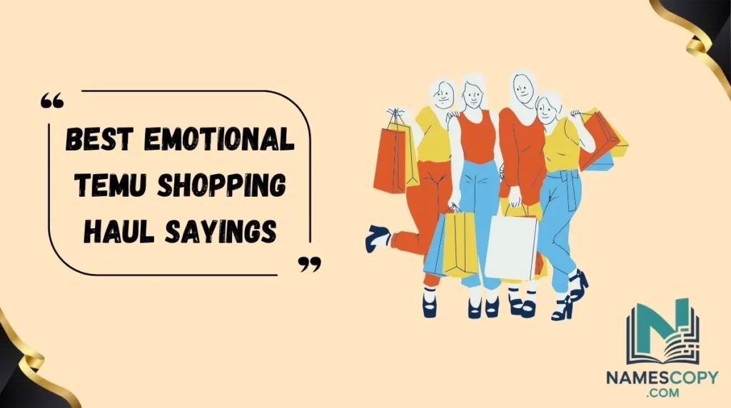Best Emotional Temu Shopping Haul Sayings