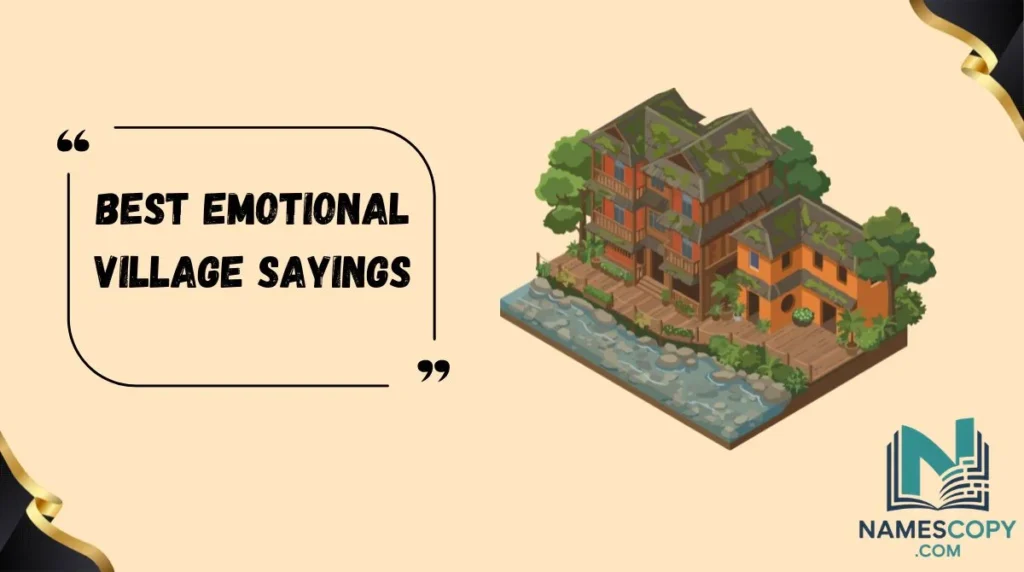 Best Emotional Village Sayings