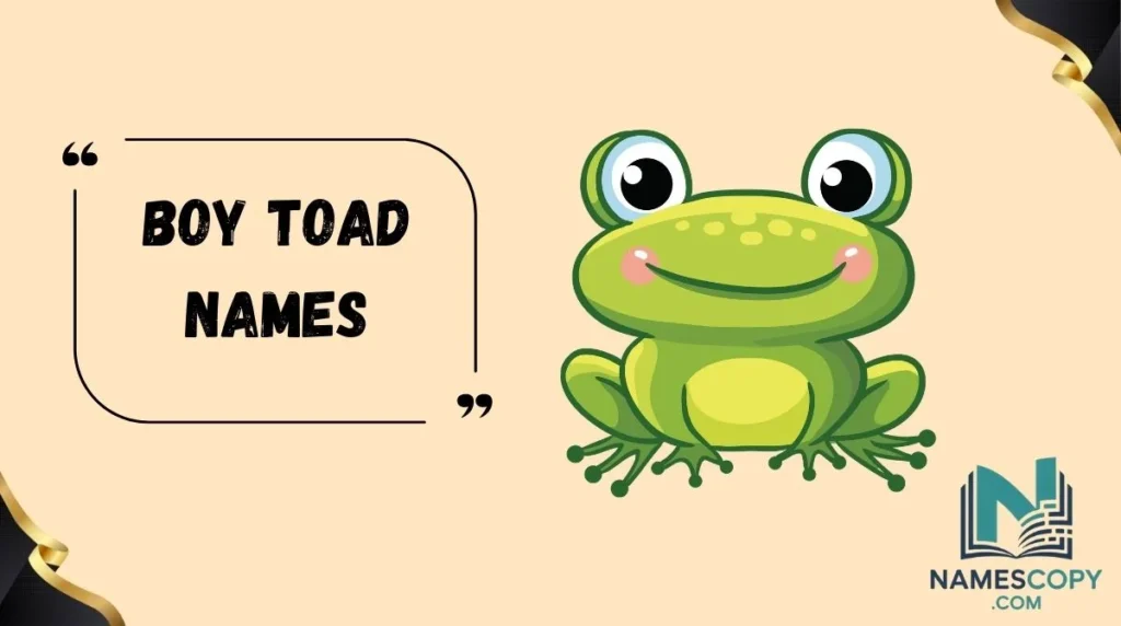 Boy Toad Names