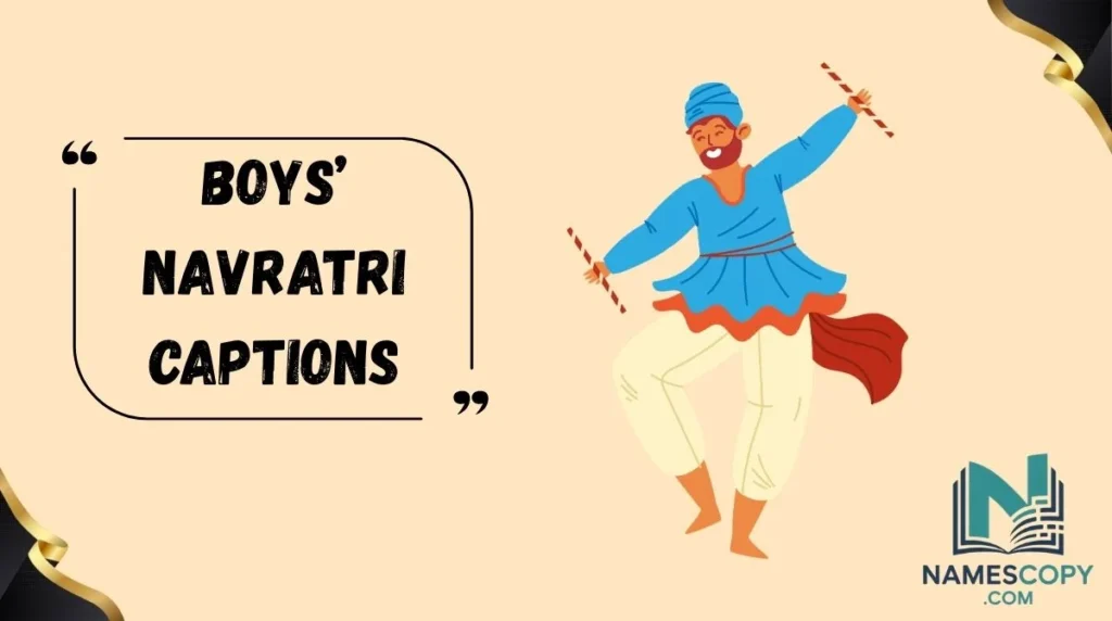 Boys’ Navratri Captions