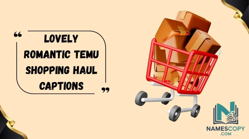 Lovely Romantic Temu Shopping Haul Captions
