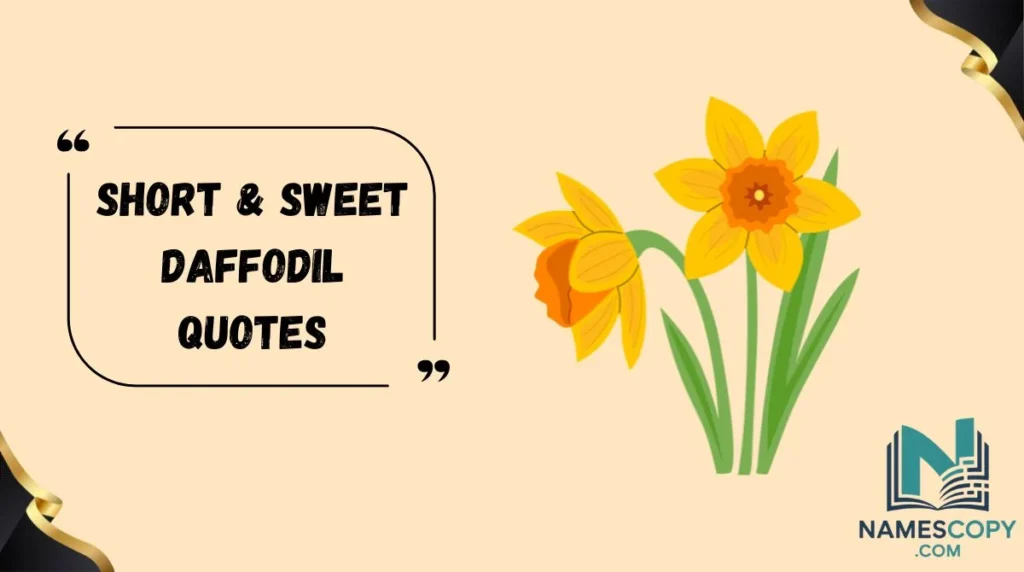 Short & Sweet Daffodil Quotes