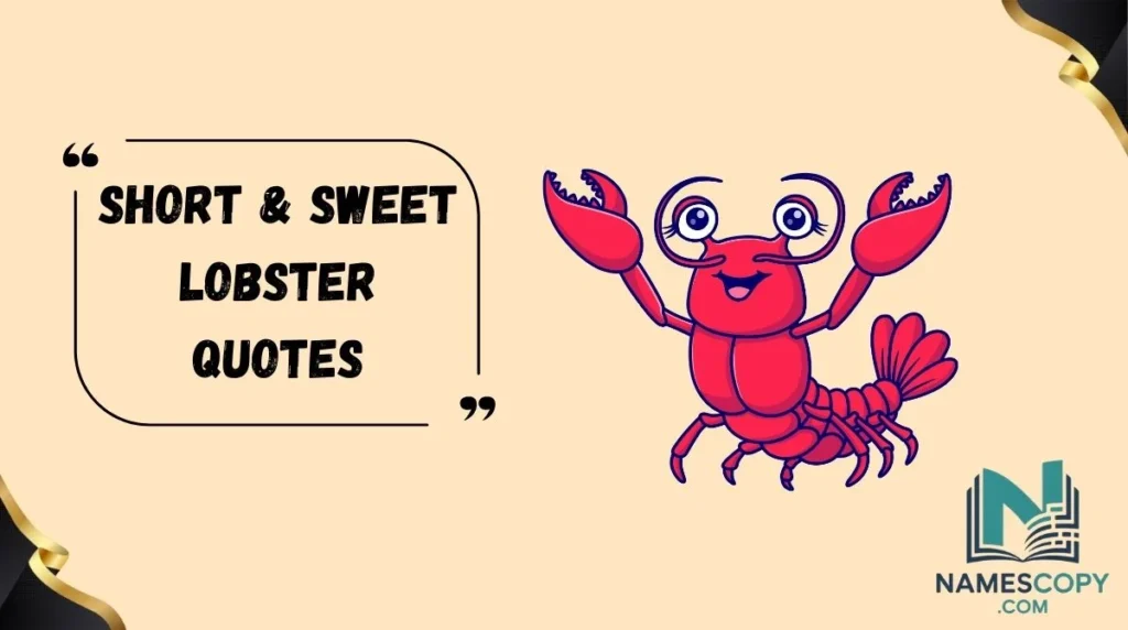 Short & Sweet Lobster Quotes