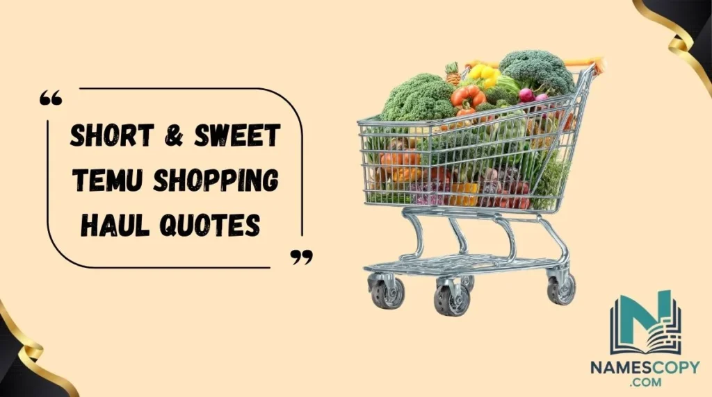 Short & Sweet Temu Shopping Haul Quotes