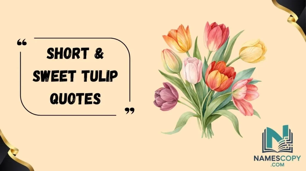 Short & Sweet Tulip Quotes