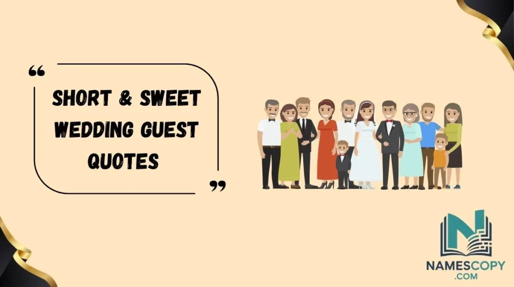 Short & Sweet Wedding Guest Quotes