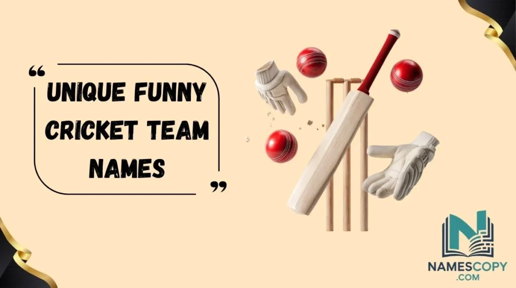 Unique Funny Cricket Team Names